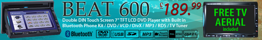 Beat 600 Car DVD TV Player
