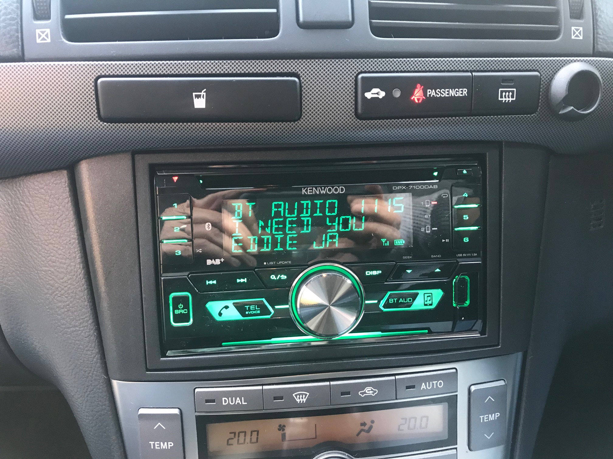 kenwood FECS Volant Interface Toyota Avensis t25 ab03 double 2-din Façade Radio