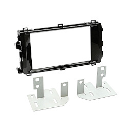 Toyota Auris 2013-2015 Double Din Car Stereo Piano Black Fascia Adaptor