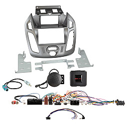ACV 621114-27-1-1 Ford Transit Connect 2013-2021 Phoenix Silver Double Din Car CD Stereo Fascia Fitting Kit