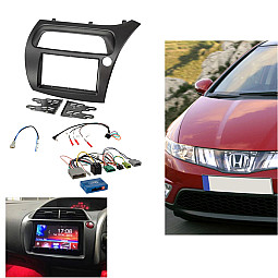 CTKHD01 Dark Grey Honda Civic (2006-2011) Double Din Stereo Installation Fitting Kit CTKHD01 Dark Grey Honda Civic (2006-2011) Double Din Stereo Installation Fitting Kit