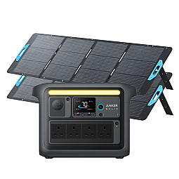 Anker SOLIX C1000X Portable Power Station (1056Wh - 1800W) with 2 x PS200 (200W) Solar Panel