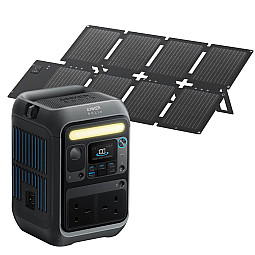 Anker Solix C300 Portable Battery Power Station 288WH 300W With PS60 Foldable 60W Solar Panel