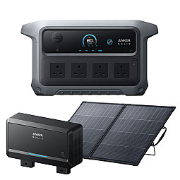 Anker SOLIX C2000 Gen 2 Portable Battery Power Station With Alternator Charger & 200W Bifacial Solar Panel