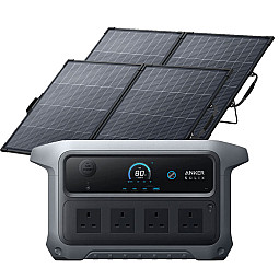 Anker SOLIX C2000 Gen 2 Portable Battery Power Station 2048Wh With 2 x PS200 Bifacial Portable Solar Panel Total 400W Anker SOLIX C2000 Gen 2 Portable Battery Power Station 2048Wh With 2 x PS200 Bifacial Portable Solar Panel Total 400W