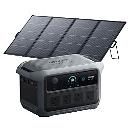 Anker SOLIX C2000 Gen 2 Portable Battery Power Station With PS400 IP68 Bifacial Foldable 400W Solar Panel