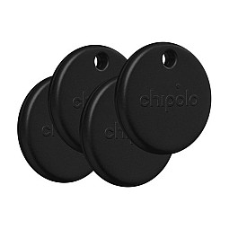 Chipolo POP Black Pack of 4 Wireless Phone App Based Tracker Works With Apple or Google's Find My Device Network