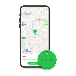 Chipolo POP Green Wireless Phone App Based Tracker Works With Apple or Google's Find My Device Network
