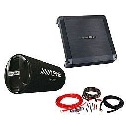 Alpine BBX Power Class A/B 2 Channel Car Amplifier With Alpine 12“ (30cm) Bass Reflex Subwoofer Tube and Wiring Kit Alpine BBX Power Class A/B 2 Channel Car Amplifier With Alpine 12“ (30cm) Bass Reflex Subwoofer Tube and Wiring Kit