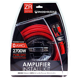 Phoenix Gold ZRK50 0AWG 2700W OFC Amplifier Wiring Kit Phoenix Gold ZRK50 0AWG 2700W OFC Amplifier Wiring Kit