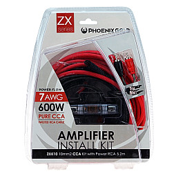 Phoenix Gold ZXK10 7AWG 600W 10mm2 CCA Power Amplifier Wiring Kit Phoenix Gold ZXK10 7AWG 600W 10mm2 CCA Power Amplifier Wiring Kit