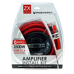 Phoenix Gold ZXK50 0AWG 2500W 50mm2 CCA Power Amplifier Wiring Kit