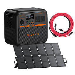 Bluetti AC180P Portable Power Station With Foldable 220W Solar Panel and & PV 5M Extension Cable