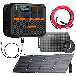 AC200PL Power Station With Charger 2 + Wiring / PV200 Solar Panel / MC4 to XT60 & 5M Extension Cable
