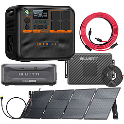 AC200PL Power Station With B300K Expansion Battery / Charger 2 + Wiring / PV200 Solar Panel / MC4 to XT60 & 5M Extension Cable
