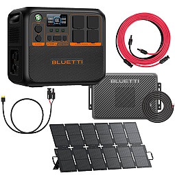 AC200PL Power Station With Charger 2 + Wiring / 220W Solar Panel / MC4 to XT60 & 5M Extension Cable