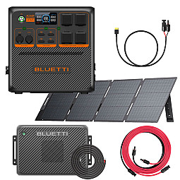 AC240P Power Station With Charger 2 + Wiring / PV200 Solar Panel / MC4 to XT60 & 5M Extension Cable