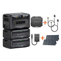 Bluetti Portable Power Station With 350W Solar Panel, Expansion Battery, DC HUB, DC-DC Cable & Fast Charger 1 Bundle