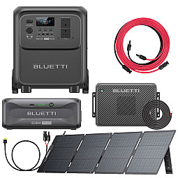 Elite 320 Power Station With B300K Expansion Battery / Charger 2 + Wiring / PV200 Solar Panel / MC4 to XT60 & 5M Extension Cable