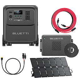 Bluetti Elite 320 Power Station With Charger 2 + Wiring / 220W Solar Panel / MC4 to XT60 & 5M Cable