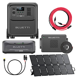 Elite 320 Power Station With Expansion Battery / Charger 2 + Wiring / 220W Solar Panel / MC4 to XT60 & 5M Extension Cable