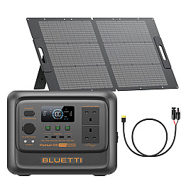 BLUETTI PREMIUM 100 V2 AC/DC Portable Battery Power Station With 100W Solar Panel & Solar Charging Cable