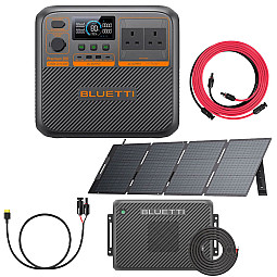 Bluetti PREMIUM 200 v2 Power Station With PV200 Solar / Charger 2 / Charging Cable / 5M Extension Cable