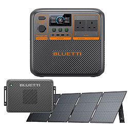 BLUETTI PREMIUM 200 v2 Portable Battery Power Station With PV200 Solar Panel & Alternator Charger