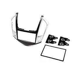 CT23CV11 Chevrolet Cruze 2013-2015 Black / Silver Double Din Stereo Fascia Adaptor CT23CV11 Chevrolet Cruze 2013-2015 Black / Silver Double Din Stereo Fascia Adaptor