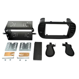 InCarTec 50-894 Fiat Double DIN Car Audio Fascia Radio Cage Kit (MATT BLACK)