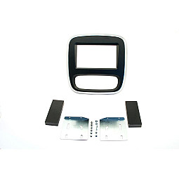 Connects2 CT23RT10 Renault Trafic 2014-2017 (Silver & Black) Double Din Fascia Fitting Panel Adaptor Connects2 CT23RT10 Renault Trafic 2014-2017 (Silver & Black) Double Din Fascia Fitting Panel Adaptor