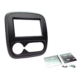 CT23RT16 Renault Trafic 2017-2019 Matt Black Double Din Stereo Fascia Panel Adaptor CT23RT16 Renault Trafic 2017-2019 Matt Black Double Din Stereo Fascia Panel Adaptor
