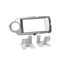 thumbnail interactive-video image 1 of Connects2 CT24TY22 Silver Double DIN Fascia Panel For Toyota Yaris MK2 (2007-2011) 1 of 2