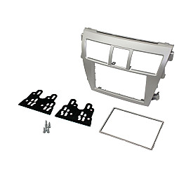 Connects2 CT23TY44 Toyota Vios, Yaris Silver Double Din Stereo Fascia Fitting Kit Connects2 CT23TY44 Toyota Vios, Yaris Silver Double Din Stereo Fascia Fitting Kit