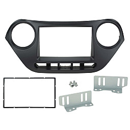 Connects2 CT23HY38 Hyundai i10 2014 - 2019 Dark Grey Double Din Stereo Fascia Adaptor