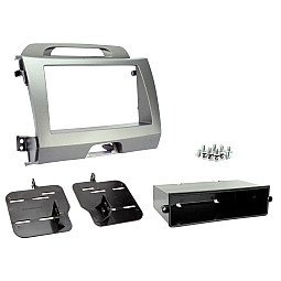 CT23KI51 Kia Sportage 2011-2015 Silver Double / Single Din Car Stereo Fascia Adaptor CT23KI51 Kia Sportage 2011-2015 Silver Double / Single Din Car Stereo Fascia Adaptor