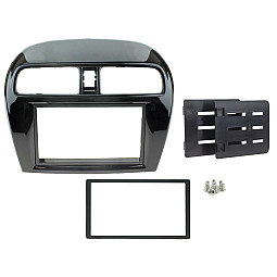 CT23MT15 Mitsubishi Mirage, Space-Star Piano Black Double Din Car Stereo Fascia Panel