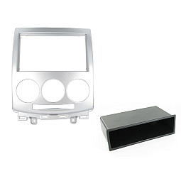 Connects2 CT24MZ05 Mazda 5 Car Stereo Single/Double Din Silver Fascia Surround Panel Connects2 CT24MZ05 Mazda 5 Car Stereo Single/Double Din Silver Fascia Surround Panel