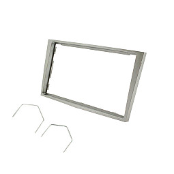 CT24VX23 Vauxhall Double Din Fascia Panel (Dark Silver) + Stereo Removal Keys CT24VX23 Vauxhall Double Din Fascia Panel (Dark Silver) + Stereo Removal Keys