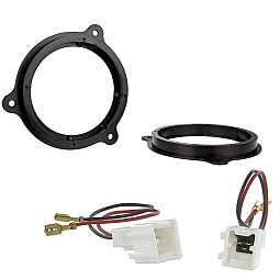 Dacia Lodgy, Dokker, Logan 6.5" Front Door Speaker Adaptors With Leads Dacia Lodgy, Dokker, Logan 6.5" Front Door Speaker Adaptors With Leads