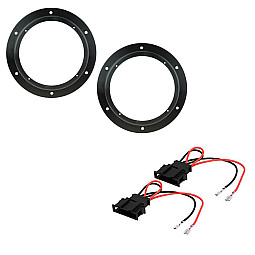 VW Multivan, Sharan, Tiguan 165mm Front Door Speaker Adaptor With Speaker Adaptor Plugs