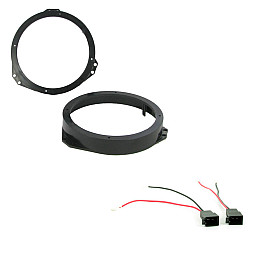 Vauxhall 165mm Front Door Speaker Adaptor With Speaker Adaptor Plugs Vauxhall 165mm Front Door Speaker Adaptor With Speaker Adaptor Plugs