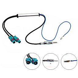 Connects2 CT27AA25 - Universal Twin Fakra to DIN Aerial Antenna Adaptor