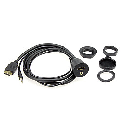 CT29AX29 Universal Dashboard Flush Mount Double HDMI & AUX 30mm x 50mm Cable CT29AX29 Universal Dashboard Flush Mount Double HDMI & AUX 30mm x 50mm Cable