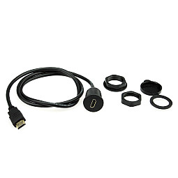 CT29AX30 Universal Dashboard Flush Mount Double HDMI 30mm X 50mm Cable Lead CT29AX30 Universal Dashboard Flush Mount Double HDMI 30mm X 50mm Cable Lead