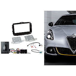 CTKAR10 Alfa Romeo Giulietta (2014-2021) Gloss Black Double Din Car Stereo Fascia Fitting Kit  CTKAR10 Alfa Romeo Giulietta (2014-2021) Gloss Black Double Din Car Stereo Fascia Fitting Kit