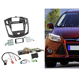 CTKFD64 Ford Focus 2015-2018 Double Din Car CD Stereo Fascia Fitting Kit