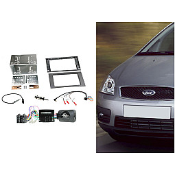 CTKFD77 Ford C-Max, Fiesta, Focus, Fusion, Galaxy, Kuga, S-Max, Transit Double Din Car Stereo Fascia Fitting Kit CTKFD77 Ford C-Max, Fiesta, Focus, Fusion, Galaxy, Kuga, S-Max, Transit Double Din Car Stereo Fascia Fitting Kit