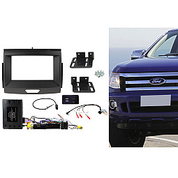 Connects2 CTKFD91 Ford Ranger 2016-2022 Matt Black Double Din Car Stereo Fascia Complete Installation Kit Connects2 CTKFD91 Ford Ranger 2016-2022 Matt Black Double Din Car Stereo Fascia Complete Installation Kit