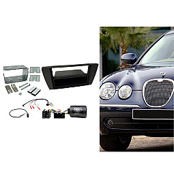 CTKJG01 Jaguar S-Type, X-Type Black Double Din Car Stereo Fascia Fitting Kit